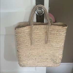 Natural Woven Tote Bag